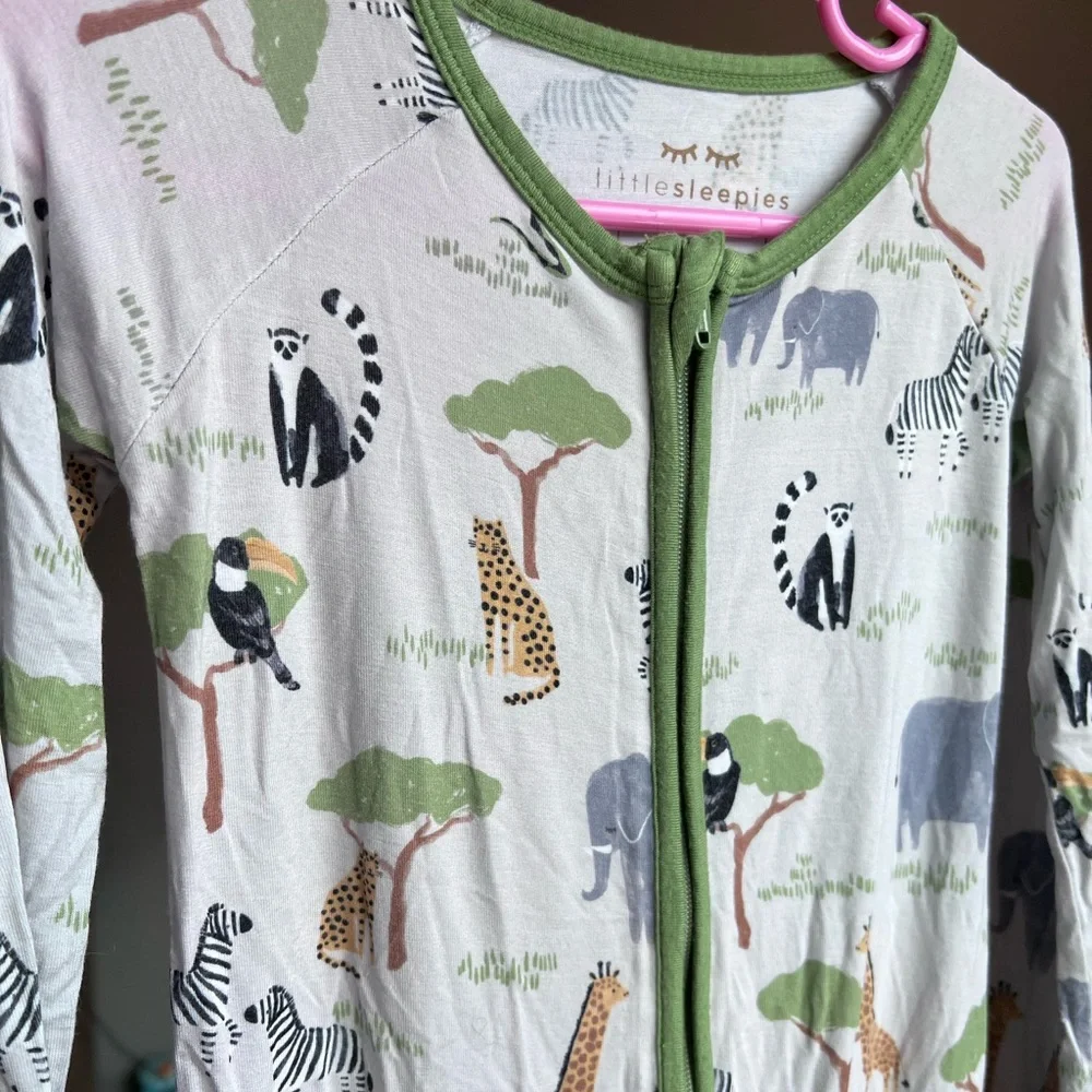 Little Sleepies Safari Friends Zippy Pajamas Size 3T GUC - Picture 5 of 10